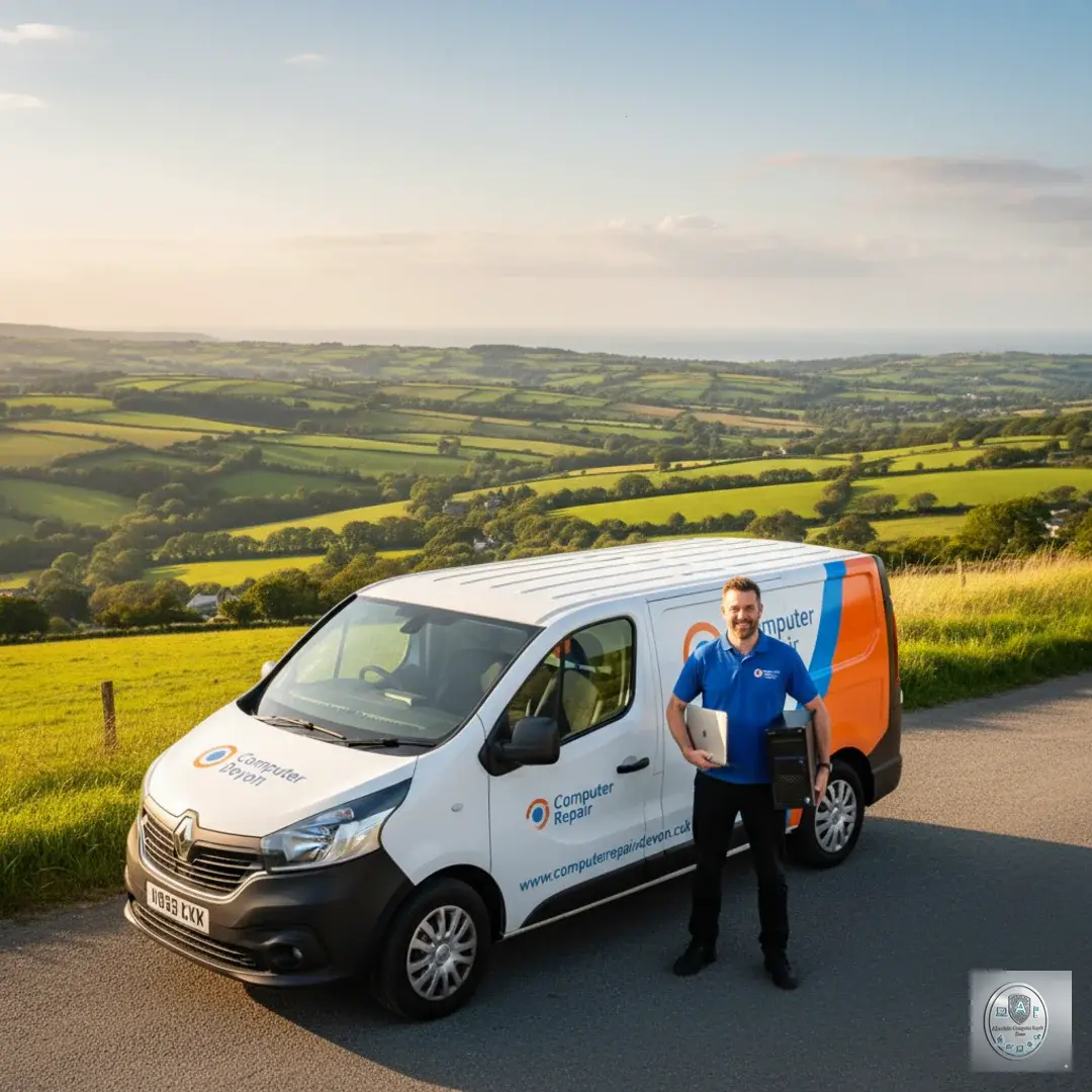 Computer Repair Devon mobile service van with technician in Devon