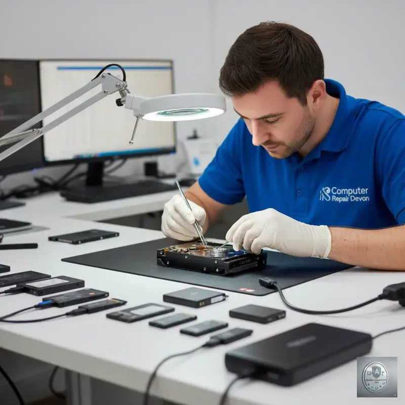 Professional data recovery service in Devon - recovering lost files from hard drives and SSDs in Stoke Canon and Exeter